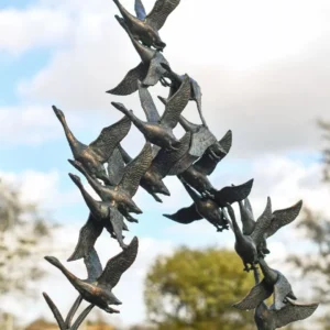 Flock of Flying Geese Garden Sculpture