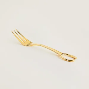 Gold-Plated Metal Dinner Fork