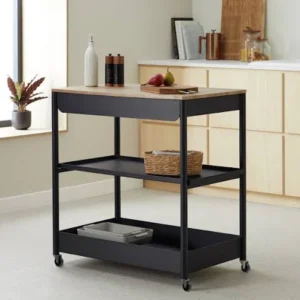 Metal Kitchen Trolley - Black